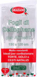 GRAZIANO FOGLI CELLOPHANE CM. 130X100 PZ. 5