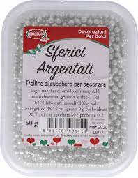 GRAZIANO CONFETTINI SFERICI ARGENTATI GR. 50