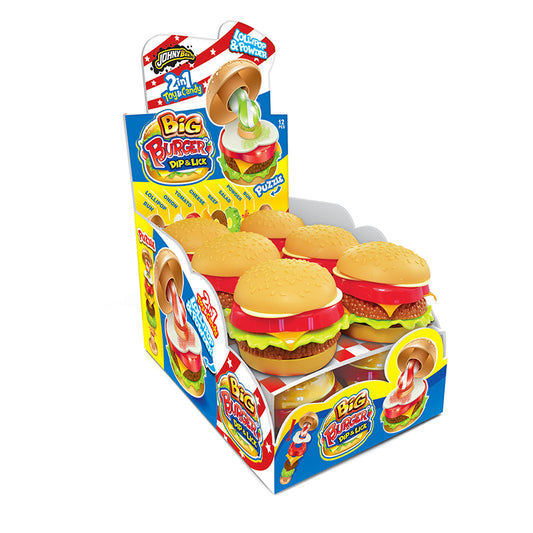 JOHNNYBEE BIG BURGER DIP & LICK TOY + CANDY