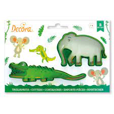 DECORA TAGLIAPASTA COCCODRILLO ELEFANTE 2 PZ