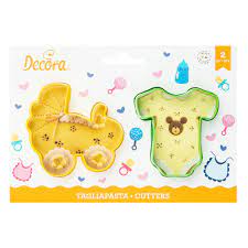 DECORA TAGLIAPASTA CARROZZELLA E BODY 2 PZ