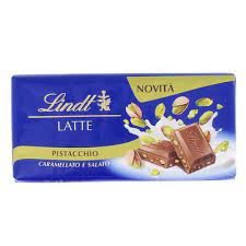 LINDT TAVOLETTA CIOCCOLATA AL PISTACCHIO CARAMELLO SALATO GR.90