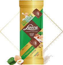 LAICA CIOCCOLATA AL LATTE CON GRANELLA DI NOCCIOLE GR. 100