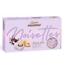 MAXTRIS CONFETTI LES NOISETTES  SFUMATO LILLA CON NOCCIOLA INTERA GR. 900